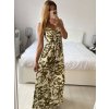 Šaty dlouhé letní na ramínka dámské (S/M - L/XL) ITALSKÁ MÓDA IMPEM2455588/DU (Velikost L/XL, Barva Černá)