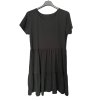 Šaty letní krátký rukáv bavlněné volnočasové dámské (S/M ONE SIZE) ITALSKá MóDA IMM24M19844/DR (Velikost S/M/L, Barva Černá)