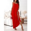 Šaty dlouhé letní na ramínka dámské Rebeca (S/M ONE SIZE) ITALSKÁ MÓDA IMD23472/DUR (Velikost S/M/L, Barva Černá)