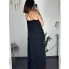 Šaty dlouhé letní na ramínka dámské Rebeca (S/M ONE SIZE) ITALSKÁ MÓDA IMD23472/DUR (Velikost S/M/L, Barva Černá)