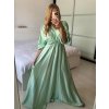 Šaty dlouhé saténové dlouhý rukáv dámské (S/M ONE SIZE) ITALSKÁ MÓDA IMPBB24O5779/DU (Velikost S/M/L, Barva tmavě růžová)