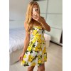 Šaty krátké letní na ramínka dámské citronky LIMONE (S/M ONE SIZE) ITALSKÁ MÓDA IMPBB24B25246/DUR (Velikost S/M/L, Barva bílá)