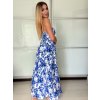 Šaty dlouhé letní na ramínka dámské (S/M ONE SIZE) ITALSKÁ MÓDA IMPBB24B25181/DUR (Velikost S/M/L, Barva modrá)
