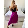 Sukně dlouhá saténová dámská (S/M ONE SIZE) ITALSKÁ MÓDA IMPBB242N6997/DUR (Velikost S/M/L, Barva Černá)