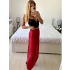 Sukně dlouhá saténová dámská (S/M ONE SIZE) ITALSKÁ MÓDA IMPBB242N6997/DUR (Velikost S/M/L, Barva Černá)