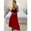 Sukně dlouhá saténová dámská (S/M ONE SIZE) ITALSKÁ MÓDA IMPBB242N6997/DUR (Velikost S/M/L, Barva Černá)