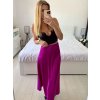 Sukně dlouhá saténová dámská (S/M ONE SIZE) ITALSKÁ MÓDA IMPBB242N6997/DUR (Velikost S/M/L, Barva Černá)