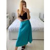Sukně dlouhá saténová dámská (S/M ONE SIZE) ITALSKÁ MÓDA IMPBB242N6997/DUR (Velikost S/M/L, Barva Černá)