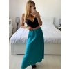 Sukně dlouhá saténová dámská (S/M ONE SIZE) ITALSKÁ MÓDA IMPBB242N6997/DUR (Velikost S/M/L, Barva Černá)