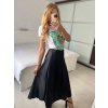 Sukně dlouhá saténová dámská (S/M ONE SIZE) ITALSKÁ MÓDA IMPBB242N6997/DUR (Velikost S/M/L, Barva Černá)