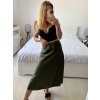 Sukně dlouhá saténová dámská (S/M ONE SIZE) ITALSKÁ MÓDA IMPBB242N6997/DUR (Velikost S/M/L, Barva Černá)