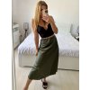 Sukně dlouhá saténová dámská (S/M ONE SIZE) ITALSKÁ MÓDA IMPBB242N6997/DUR (Velikost S/M/L, Barva Černá)
