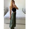 Sukně dlouhá saténová dámská (S/M ONE SIZE) ITALSKÁ MÓDA IMPBB242N6997/DUR (Velikost S/M/L, Barva Černá)