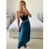 Sukně dlouhá saténová dámská (S/M ONE SIZE) ITALSKÁ MÓDA IMPBB242N6997/DUR (Velikost S/M/L, Barva Černá)