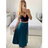 Sukně dlouhá saténová dámská (S/M ONE SIZE) ITALSKÁ MÓDA IMPBB242N6997/DUR (Velikost S/M/L, Barva Černá)
