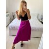 Sukně dlouhá saténová dámská (S/M ONE SIZE) ITALSKÁ MÓDA IMPBB242N6997/DUR (Velikost S/M/L, Barva Černá)