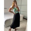 Sukně dlouhá saténová dámská (S/M ONE SIZE) ITALSKÁ MÓDA IMPBB242N6997/DUR (Velikost S/M/L, Barva Černá)
