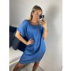 Šaty klasik riflové krátký rukáv dámské (L/2XL ONE SIZE) ITALSKá MóDA IM721022/DR