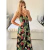 Šaty dlouhé letní icecool na ramínka dámské (M/L-XL/2XL) AINUOSI ITALSKÁ MODA IMB249056/DUR (Velikost M/L, Barva Černá)