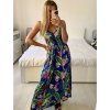 Šaty dlouhé letní icecool na ramínka dámské (M/L-XL/2XL) AINUOSI ITALSKÁ MODA IMB249056/DUR (Velikost M/L, Barva Černá)
