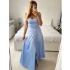 Šaty dlouhé elegantní na ramínka dámské (S/M ONE SIZE) ITALSKÁ MÓDA IMPSH246582/DU (Velikost S/M/L, Barva fialová)