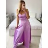 Šaty dlouhé elegantní na ramínka dámské (S/M ONE SIZE) ITALSKÁ MÓDA IMPSH246582/DU (Velikost S/M/L, Barva fialová)