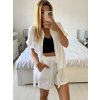 Souprava letní tunika a kraťasy mušelín dámská (S/M/L ONE SIZE) ITALSKÁ MÓDA IMWAH24555/DU (Velikost S/M/L, Barva Černá)