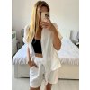 Souprava letní tunika a kraťasy mušelín dámská (S/M/L ONE SIZE) ITALSKÁ MÓDA IMWAH24555/DU (Velikost S/M/L, Barva Černá)