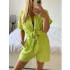 Souprava letní tunika a kraťasy mušelín dámská (S/M/L ONE SIZE) ITALSKÁ MÓDA IMWAH24555/DU (Velikost S/M/L, Barva Černá)