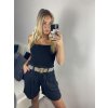 Kraťasy s páskem dámské (S/M ONE SIZE) ITALSKÁ MÓDA IMPSH242408/DU (Velikost S/M/L, Barva bílá)
