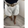Kraťasy s páskem dámské (S/M ONE SIZE) ITALSKÁ MÓDA IMPSH242408/DU (Velikost S/M/L, Barva bílá)