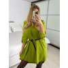 Tunika košilová dlouhý rukáv dámská (S/M/L ONE SIZE) ITALSKÁ MÓDA IMM24M3297/DUR (Velikost M/L, Barva bílá)