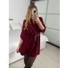 Tunika košilová dlouhý rukáv dámská (S/M/L ONE SIZE) ITALSKÁ MÓDA IMM24M3297/DUR (Velikost M/L, Barva bílá)