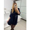 Tunika košilová dlouhý rukáv dámská (S/M/L ONE SIZE) ITALSKÁ MÓDA IMM24M3297/DUR (Velikost M/L, Barva bílá)