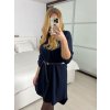 Tunika košilová dlouhý rukáv dámská (S/M/L ONE SIZE) ITALSKÁ MÓDA IMM24M3297/DUR (Velikost M/L, Barva bílá)