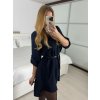 Tunika košilová dlouhý rukáv dámská (S/M/L ONE SIZE) ITALSKÁ MÓDA IMM24M3297/DUR (Velikost M/L, Barva bílá)