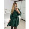 Tunika košilová dlouhý rukáv dámská (S/M/L ONE SIZE) ITALSKÁ MÓDA IMM24M3297/DUR (Velikost M/L, Barva bílá)