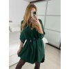 Tunika košilová dlouhý rukáv dámská (S/M/L ONE SIZE) ITALSKÁ MÓDA IMM24M3297/DUR (Velikost M/L, Barva bílá)