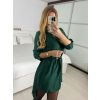 Tunika košilová dlouhý rukáv dámská (S/M/L ONE SIZE) ITALSKÁ MÓDA IMM24M3297/DUR (Velikost M/L, Barva bílá)