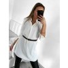 Tunika košilová dlouhý rukáv dámská (S/M/L ONE SIZE) ITALSKÁ MÓDA IMM24M3297/DUR