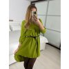Tunika košilová dlouhý rukáv dámská (S/M/L ONE SIZE) ITALSKÁ MÓDA IMM24M3297/DUR (Velikost M/L, Barva bílá)