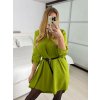Tunika košilová dlouhý rukáv dámská (S/M/L ONE SIZE) ITALSKÁ MÓDA IMM24M3297/DUR (Velikost M/L, Barva bílá)