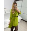 Tunika košilová dlouhý rukáv dámská (S/M/L ONE SIZE) ITALSKÁ MÓDA IMM24M3297/DUR (Velikost M/L, Barva bílá)