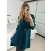 Tunika košilová dlouhý rukáv dámská (S/M/L ONE SIZE) ITALSKÁ MÓDA IMM24M3297/DUR (Velikost M/L, Barva bílá)
