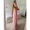 Šaty elegantní společenské dlouhé na ramínka dámské (XS/S/M/L ONE SIZE) ITALSKÁ MÓDA IMWB24KESI/DUR (Velikost M/L, Barva Černá)