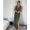 Šaty elegantní společenské dlouhé na ramínka dámské (XS/S/M/L ONE SIZE) ITALSKÁ MÓDA IMWB24KESI/DUR (Velikost M/L, Barva Černá)