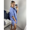 Šaty košilové 3/4 rukáv dámské nadrozměr (L/XL/2XL ONE SIZE) ITALSKÁ MÓDA IMBM23SLADY/DU (Velikost XL/2XL, Barva bílá)