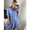 Šaty košilové 3/4 rukáv dámské nadrozměr (L/XL/2XL ONE SIZE) ITALSKÁ MÓDA IMBM23SLADY/DU (Velikost XL/2XL, Barva bílá)