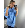 Šaty letní mušelínové dlouhý rukáv dámské (S/M/L ONE SIZE) ITALSKÁ MÓDA IMWCH24011/DUR
