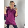 Šaty letní mušelínové dlouhý rukáv dámské (S/M/L ONE SIZE) ITALSKÁ MÓDA IMWCH24011/DUR